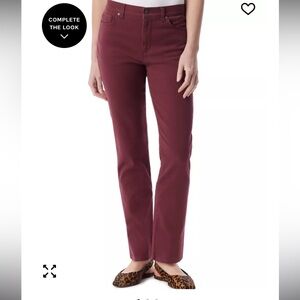 Gloria Vanderbilt Women's Port Wine Straight Leg Jeans